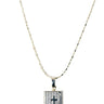 Locket Necklace - Metallic Linen - By Alexa Rae