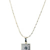 Locket Necklace - Metallic Linen