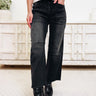 Long Time Coming By Vervet - High Rise Barrel Jeans - Black - By Alexa Rae