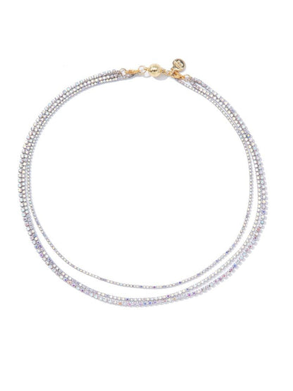 Love Stitch Necklace - Metallic Platinum AB - By Alexa Rae