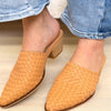May Handwoven Leather Mules - Nude
