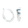 Mellie Earrings - Liquid Metallic Pearl White