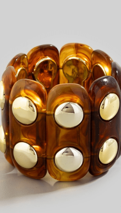 Metallic Studded Marble Bracelet - 2 Colors! - By Alexa Rae