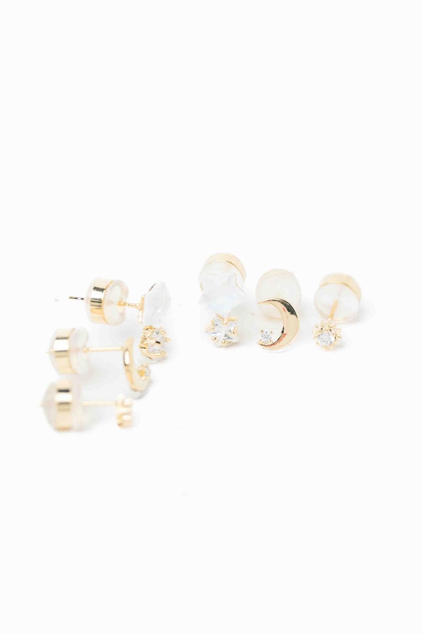 Moonkiss Earring Set - Gold - By Alexa Rae