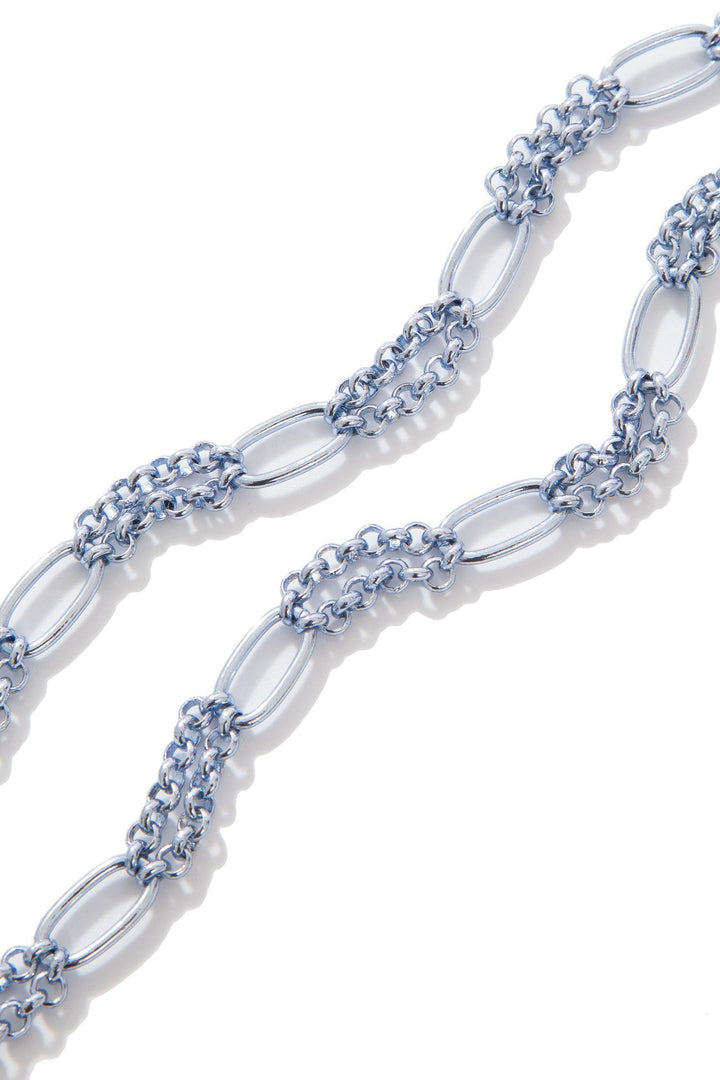 For You Necklace - Liquid Metallic Ice Blue