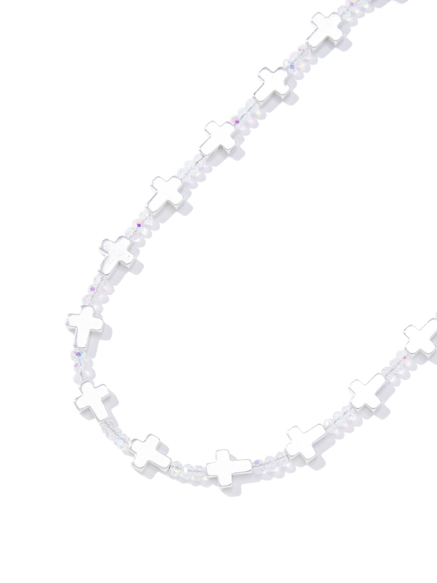 My Shield Necklace - Liquid Metallic Pearl White - By Alexa Rae