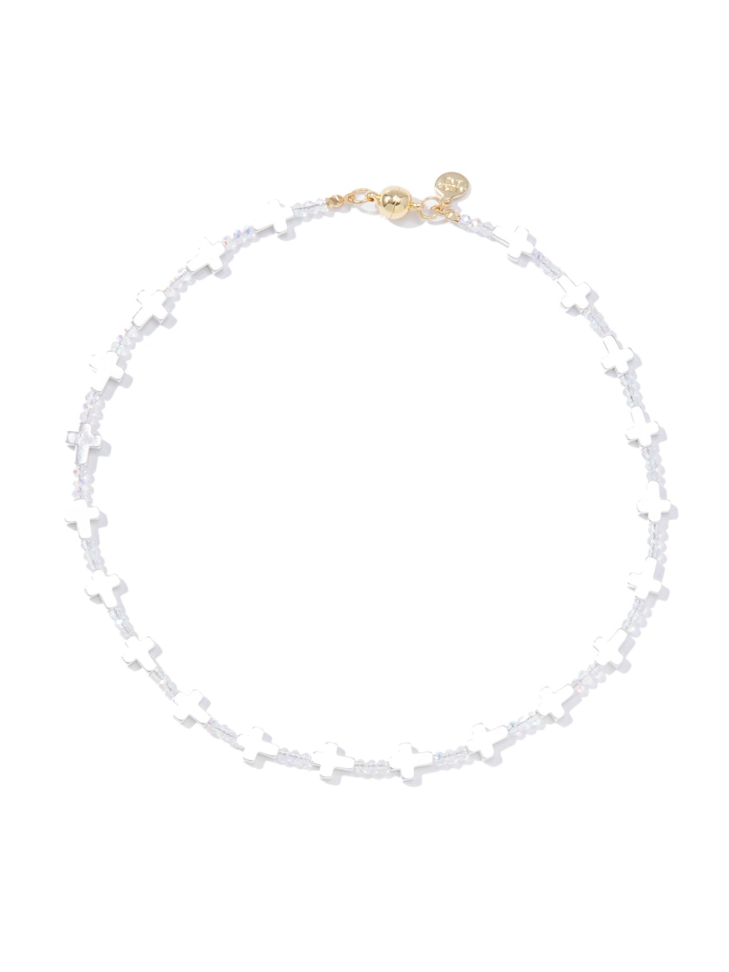 My Shield Necklace - Liquid Metallic Pearl White - By Alexa Rae