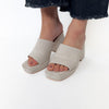 Ccocci Doris Y2K Vibe Platform Heeled Sandals - Natural Silver