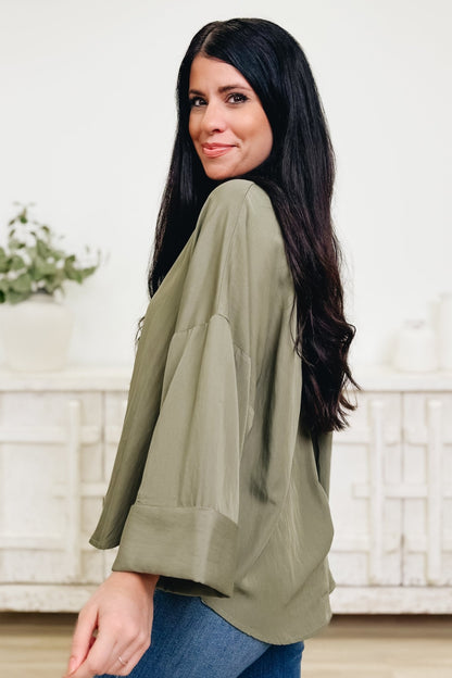 Natural Beauty Button Down Top - 2 Colors! - By Alexa Rae