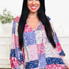 No Exaggeration Floral Patchwork Top