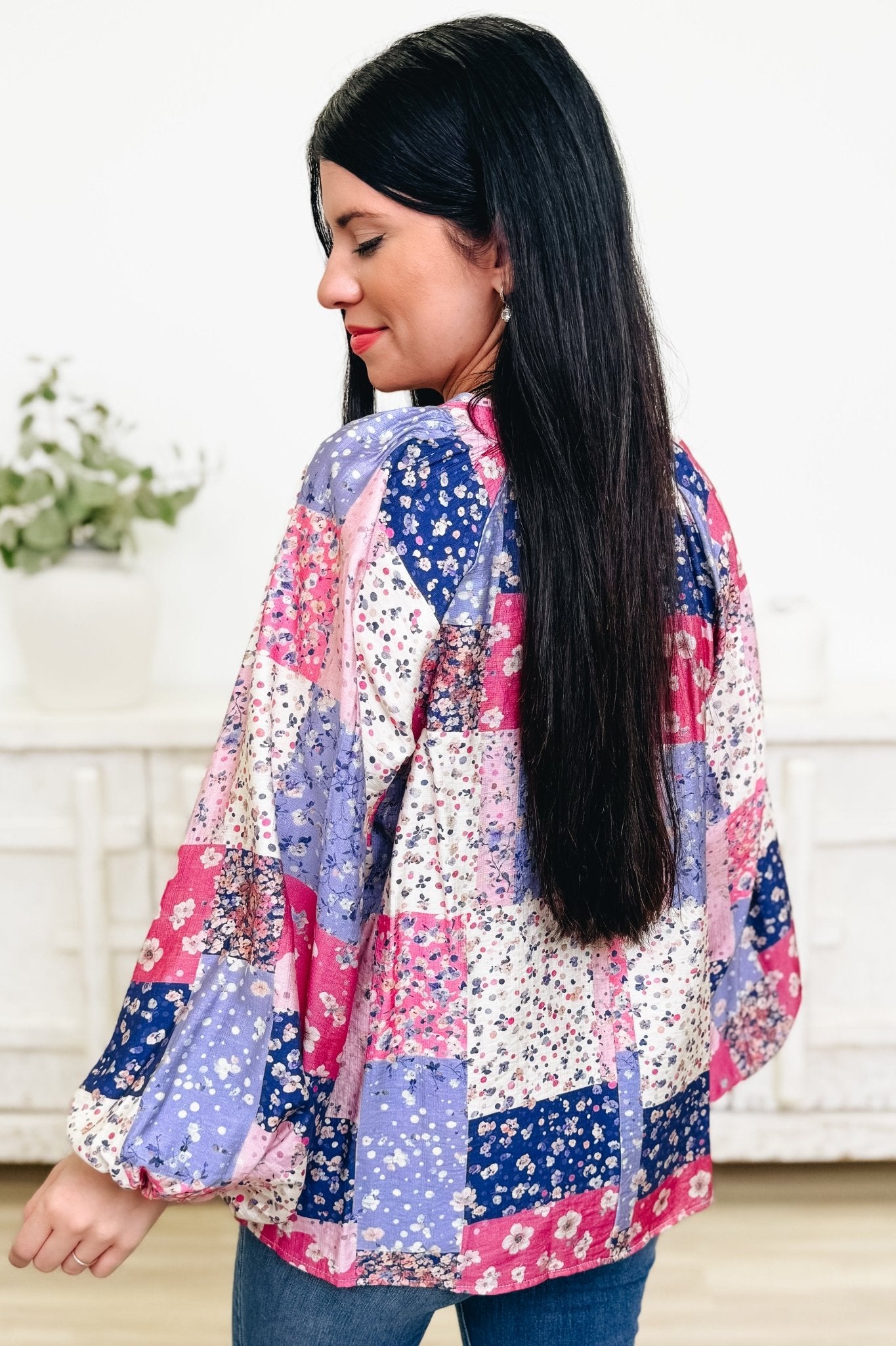 No Exaggeration Floral Patchwork Top - By Alexa Rae