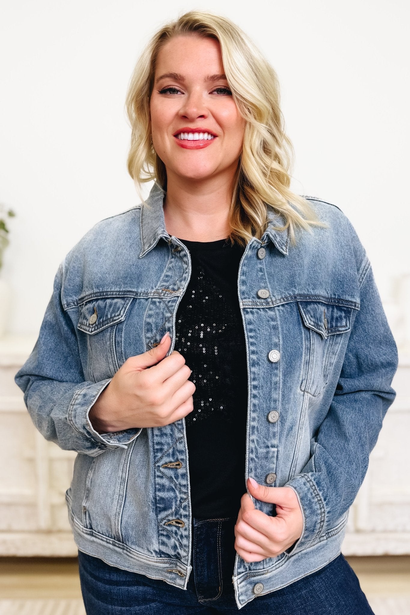 Not Your BFs Denim Jacket - Medium - By Alexa Rae
