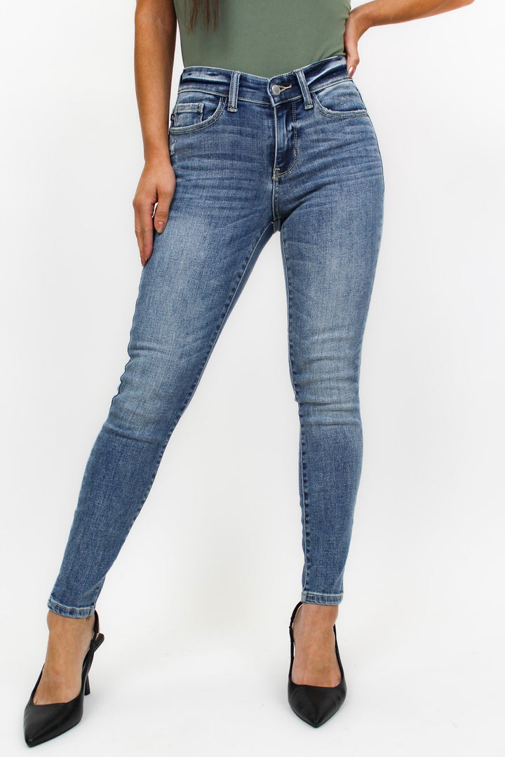 Judy Blue Memory Lane Mid Rise Skinny Jeans