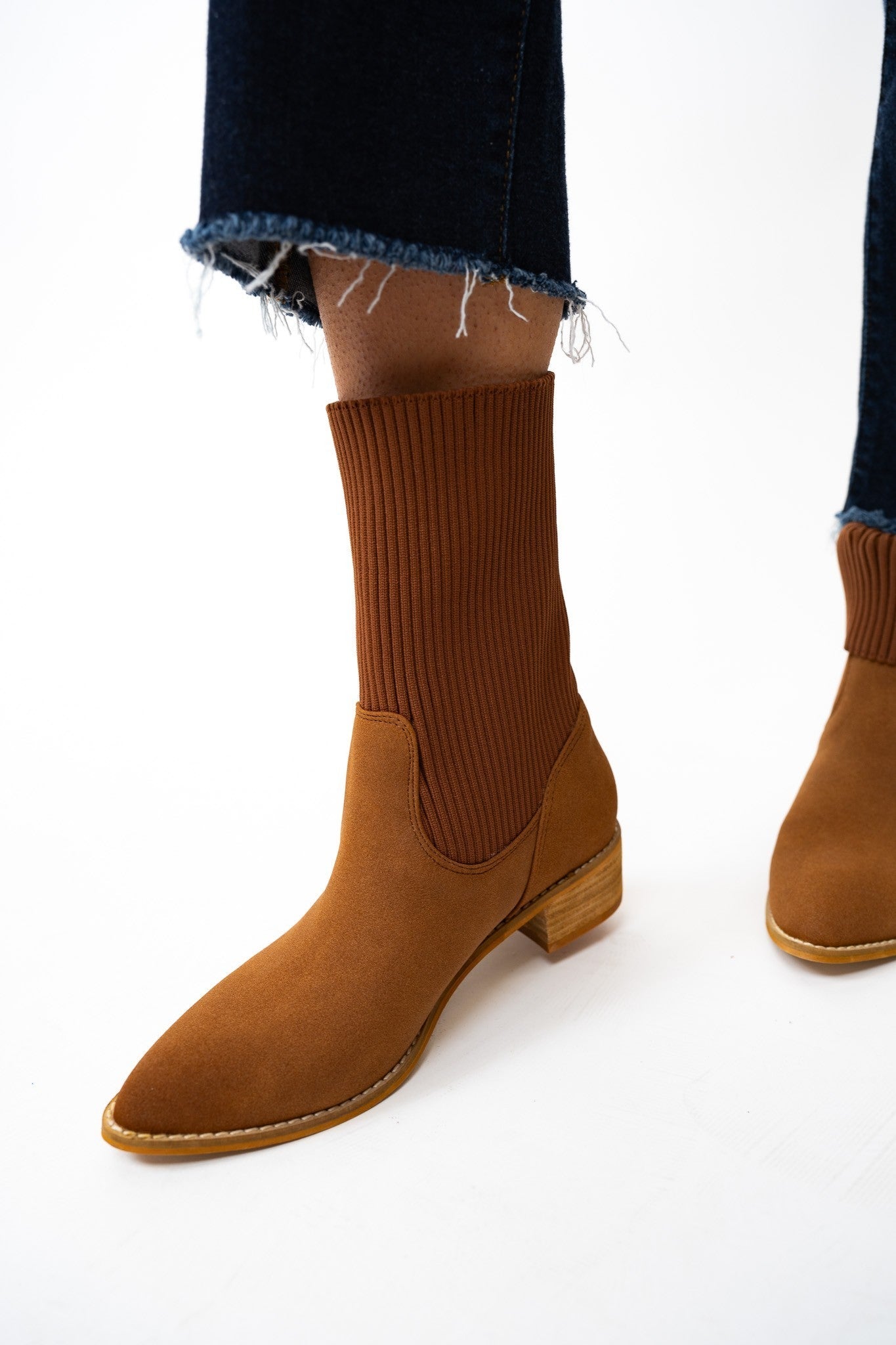 Ccocci Karen Knit Cuff Boots - Brown