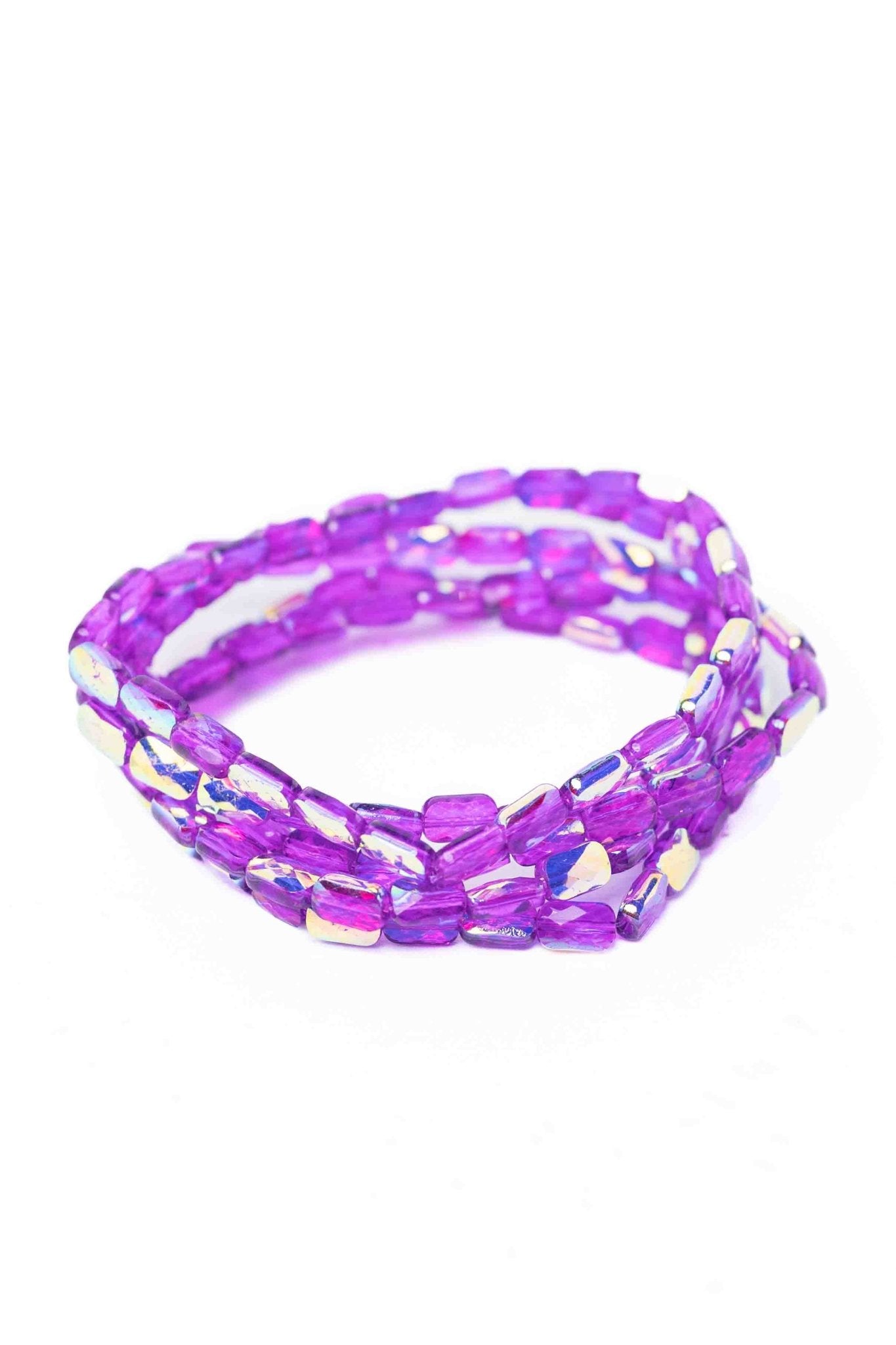 One More Try Bracelet Set - Neon Violet - By Alexa Rae