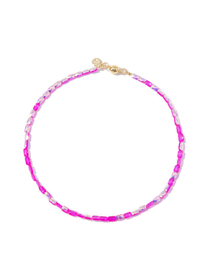 One More Try Necklace - Fuchsia - By Alexa Rae