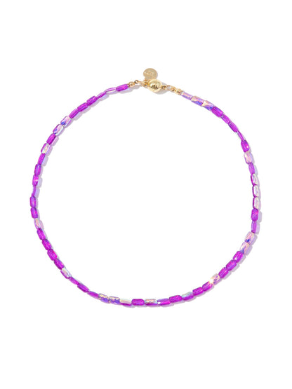 One More Try Necklace - Neon Violet - By Alexa Rae