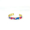 Graffiti Cuff - Gold Hot Pink Multi