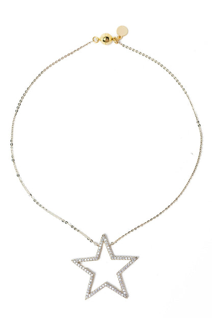 Paris Star Necklace - Metallic Linen - By Alexa Rae