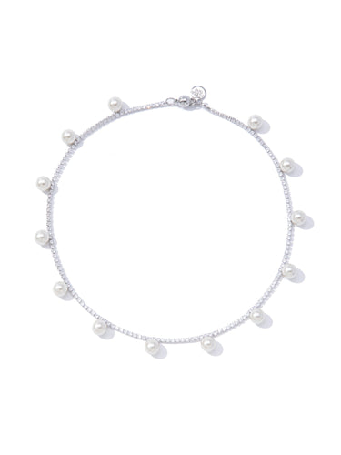 Pearl Theory Necklace - Silver - By Alexa Rae