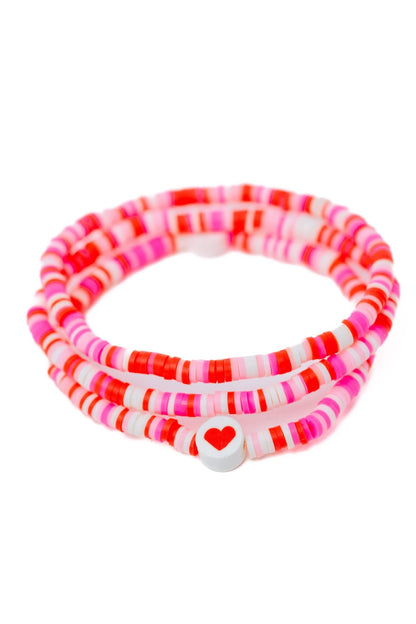 Pink Love Bracelet Set - Pink - By Alexa Rae