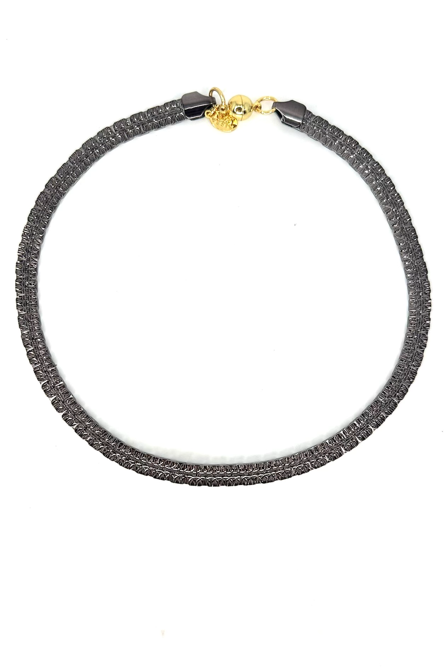 Manhattan Necklace Large - Liquid Metallic Mushroom