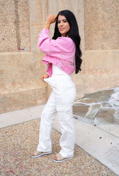 Cloud 9 By Judy Blue High Rise Cargo Straight Jeans *JB