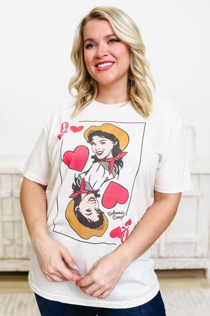 Queen Of Hearts Graphic Tee - By Alexa Rae