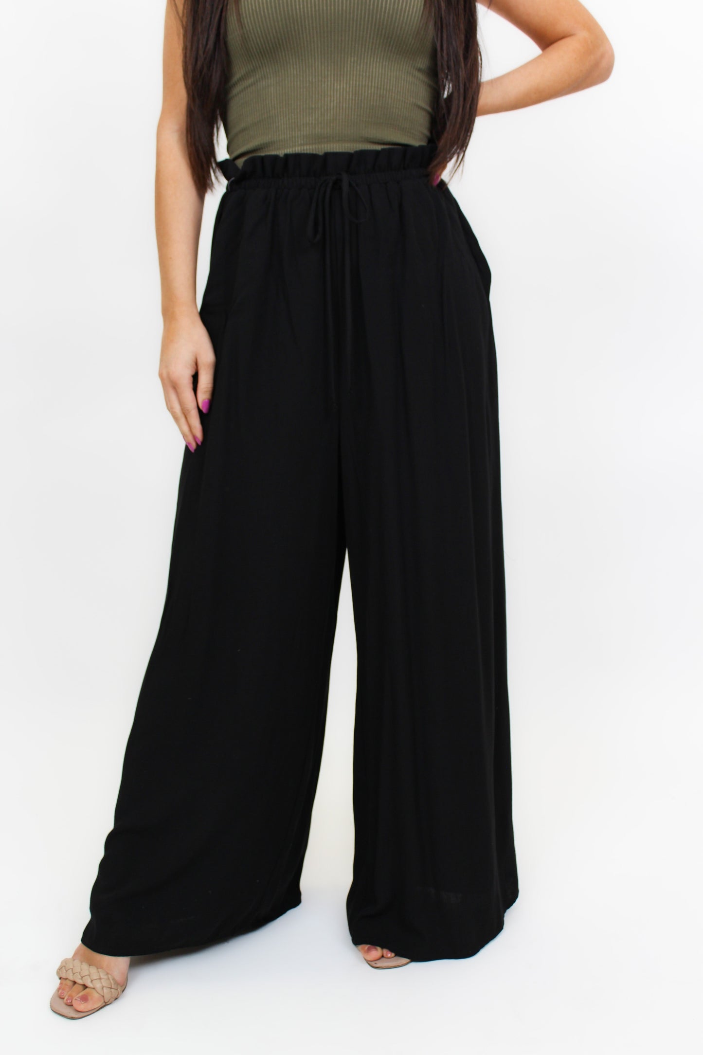Straight To Business Wide Leg Pants - 2 Colors!