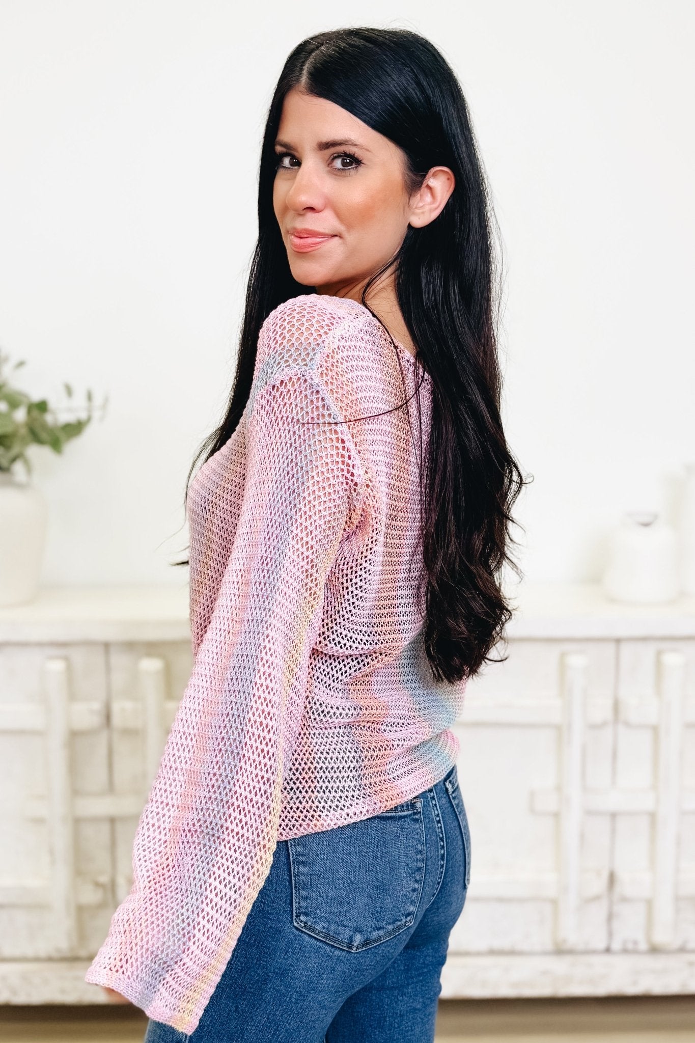 Release The Sun Open Knit Top - By Alexa Rae