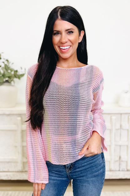 Release The Sun Open Knit Top - By Alexa Rae