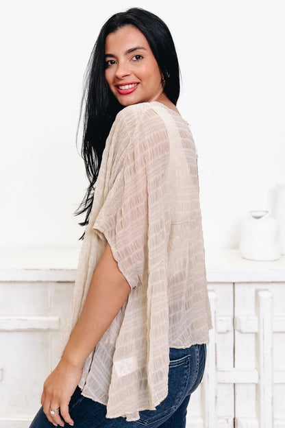 Right There Sheer Top - 2 Colors! - By Alexa Rae