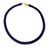Manhattan Necklace Large - Liquid Metallic Dark Royal Crown