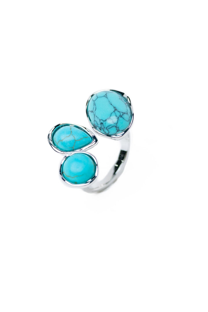 Santa Fe Ring - Silver Turquoise - By Alexa Rae