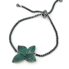 Orchid Bracelet - Gunmetal Emerald