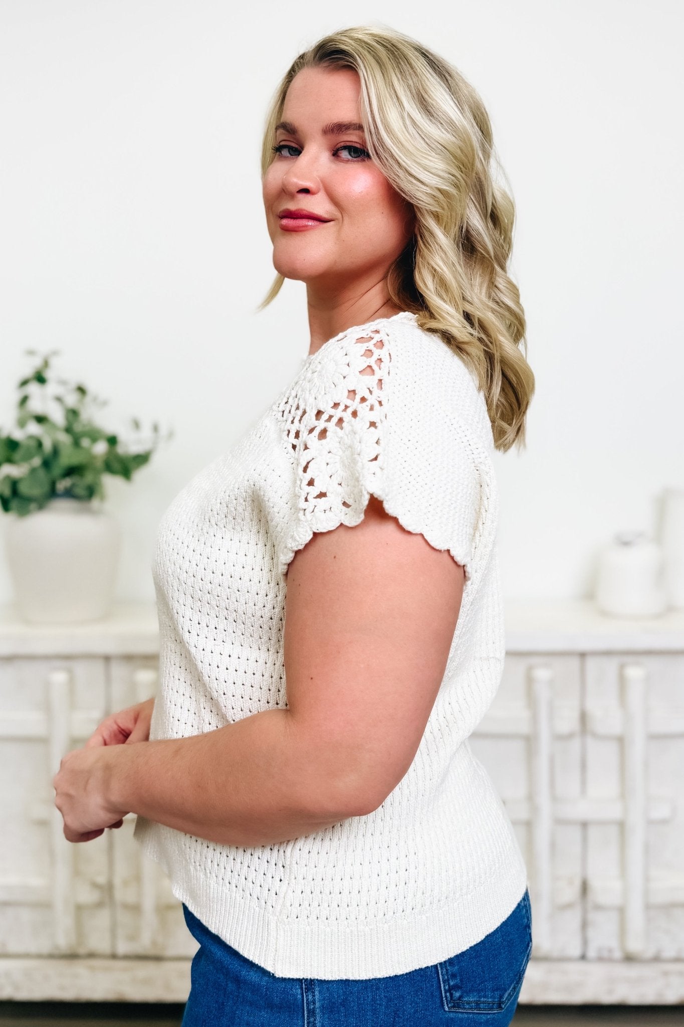 Seasonal Cheer Crochet Sweater Top - By Alexa Rae