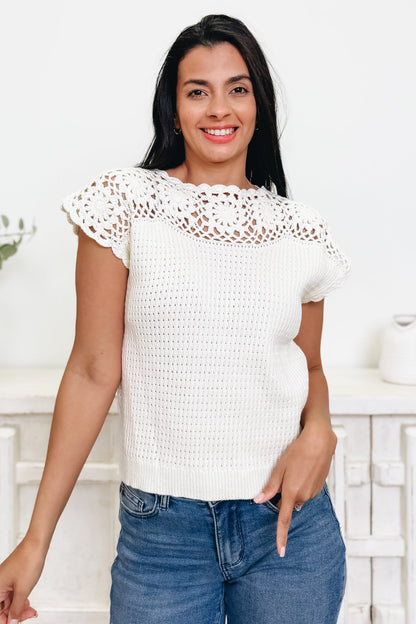 Seasonal Cheer Crochet Sweater Top - By Alexa Rae