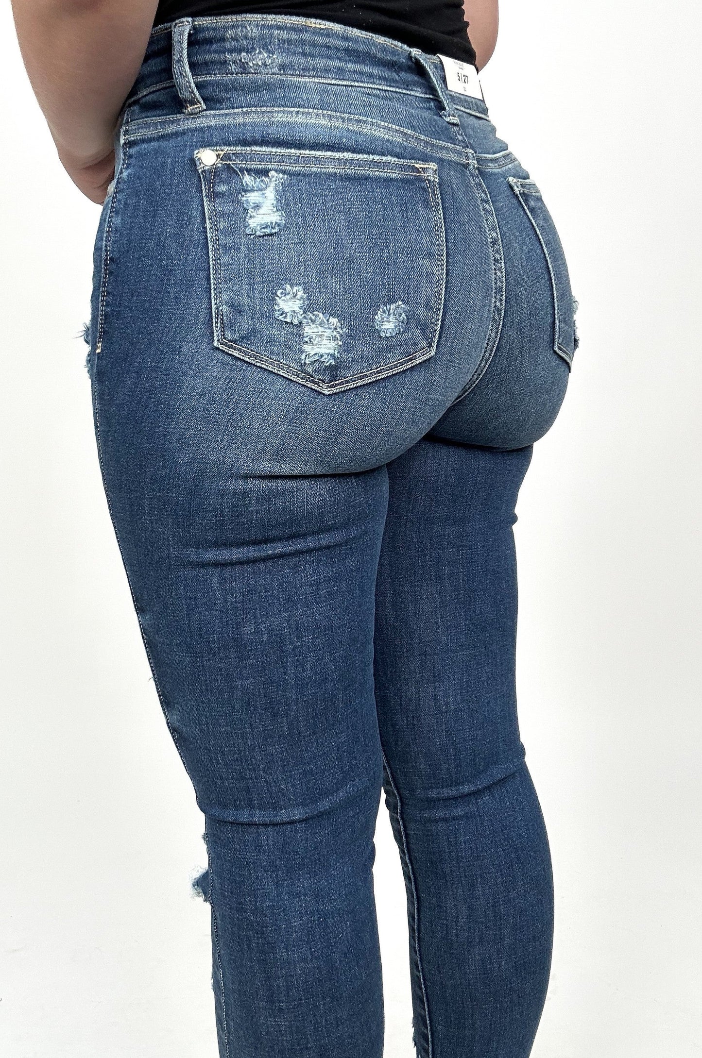 Judy Blue Cotton Candy Mid Rise Destroyed Skinny Jean