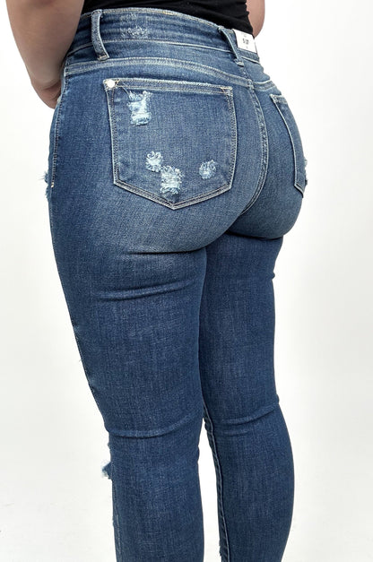 Judy Blue Cotton Candy Mid Rise Destroyed Skinny Jean