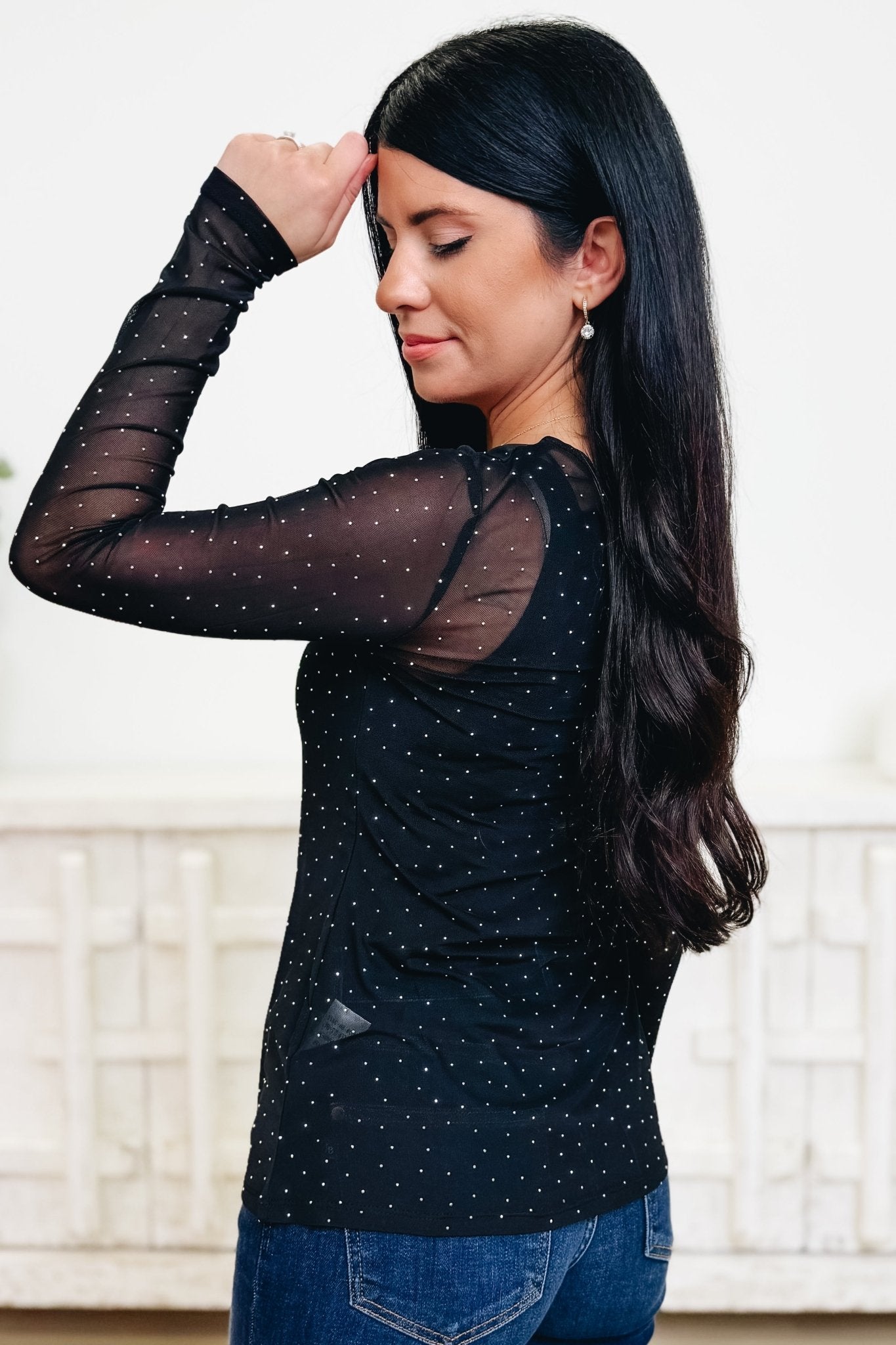 Sheer Sparkly Top - 2 Colors! - By Alexa Rae