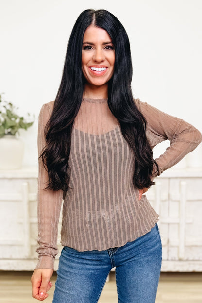 Shine Through Mesh Top - By Alexa Rae