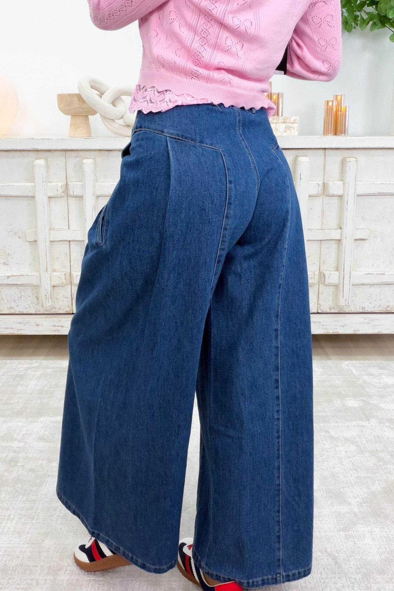 Smooth In The Groove Pants - Denim - By Alexa Rae
