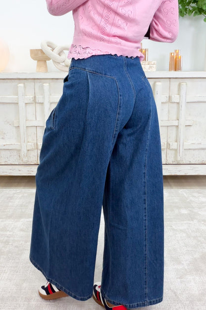 Smooth In The Groove Pants - Denim - By Alexa Rae