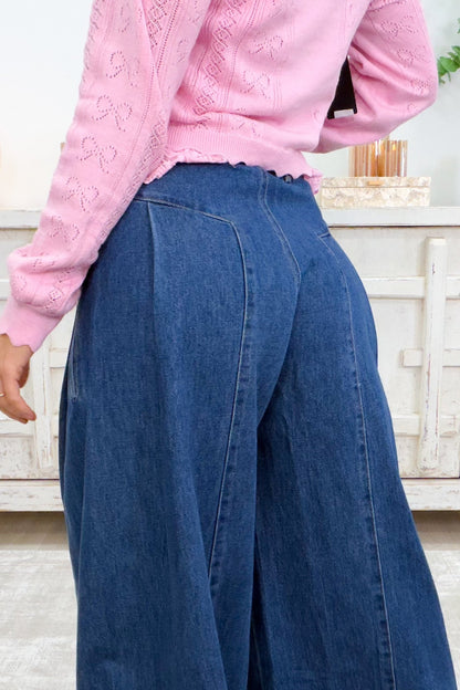 Smooth In The Groove Pants - Denim - By Alexa Rae