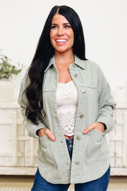 Starts Right Now Denim Shacket - By Alexa Rae