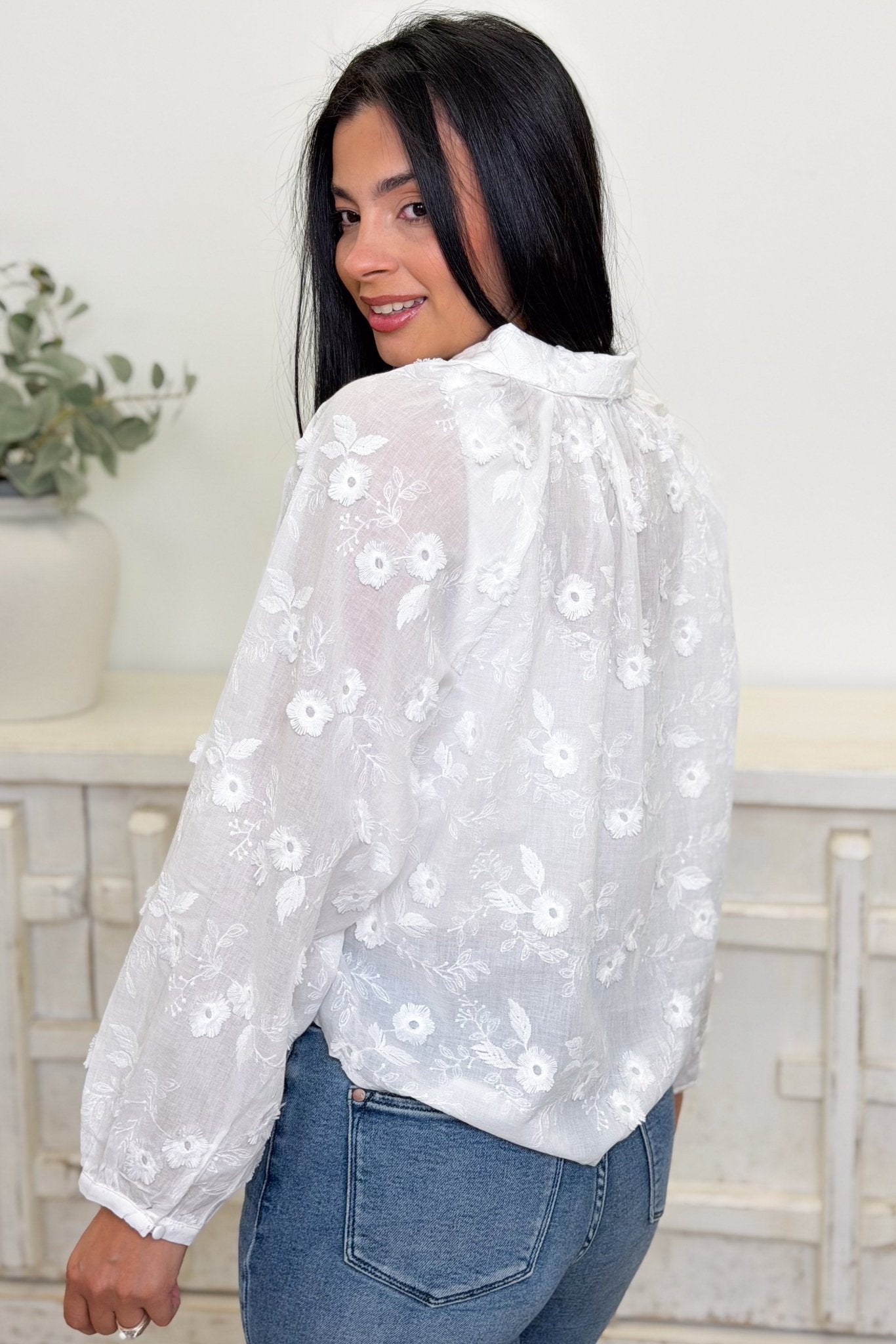 Strive For Greatness Floral Button Down Top - By Alexa Rae