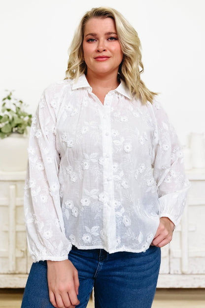 Strive For Greatness Floral Button Down Top - By Alexa Rae