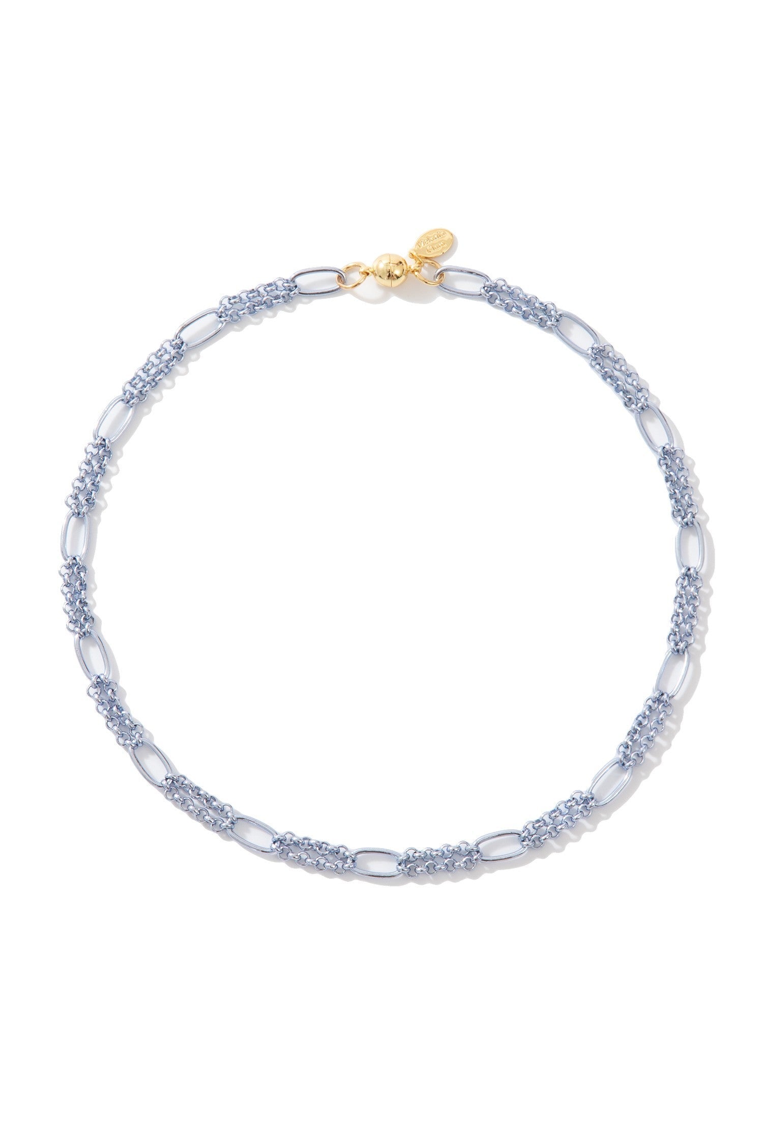 For You Necklace - Liquid Metallic Ice Blue