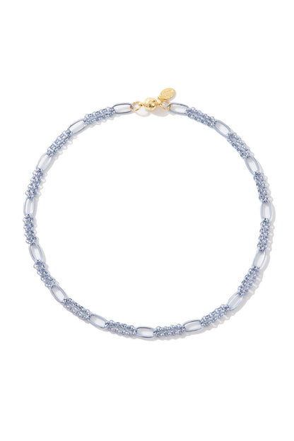 For You Necklace - Liquid Metallic Ice Blue