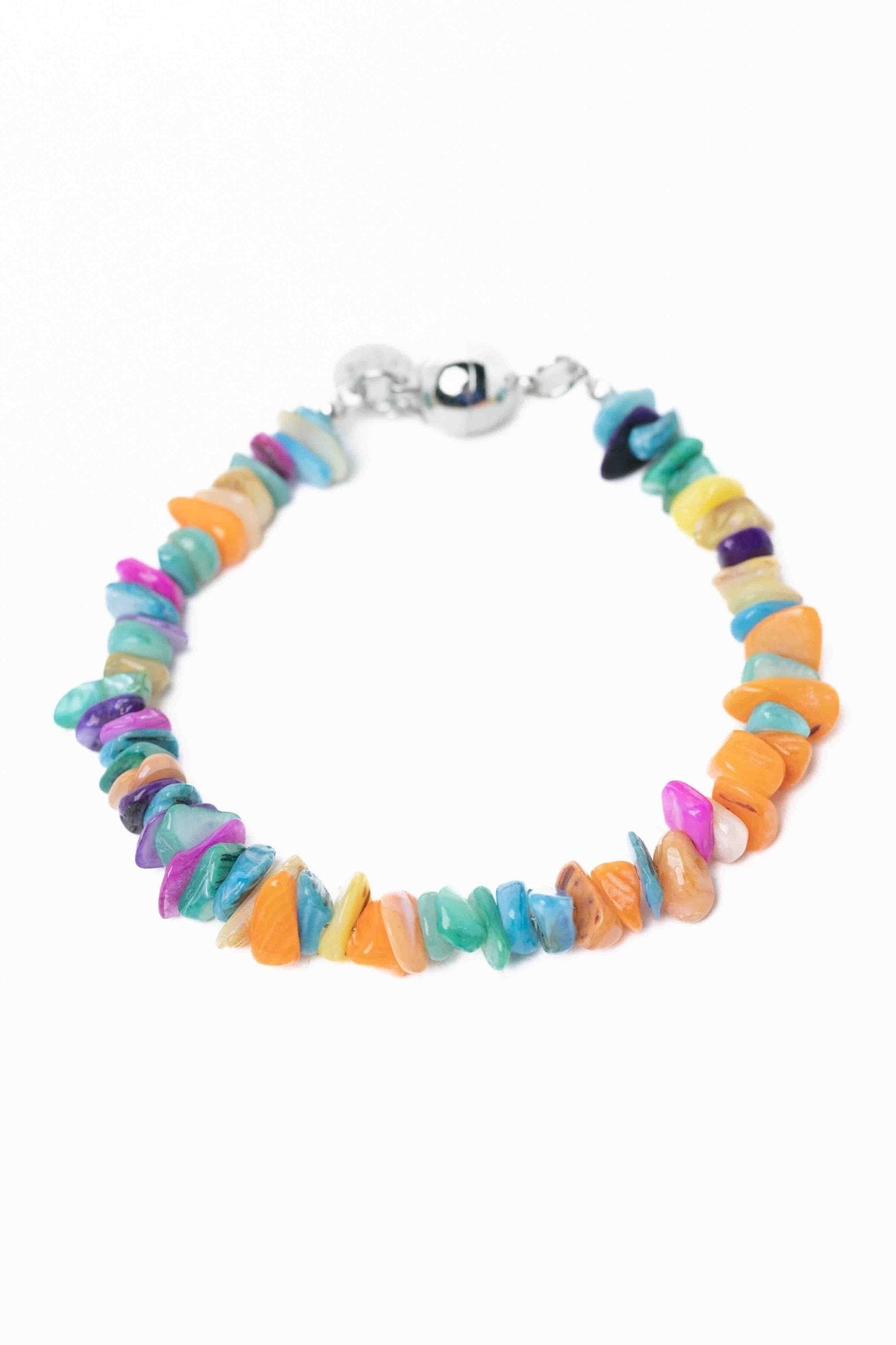 Sunset Heart Bracelet - Silver Pastel Pop - By Alexa Rae